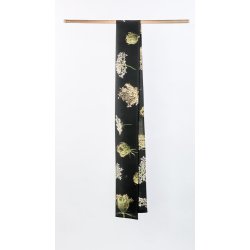 "Sk�rmplanter, m�rk" Crepe de chine t�rkl�de