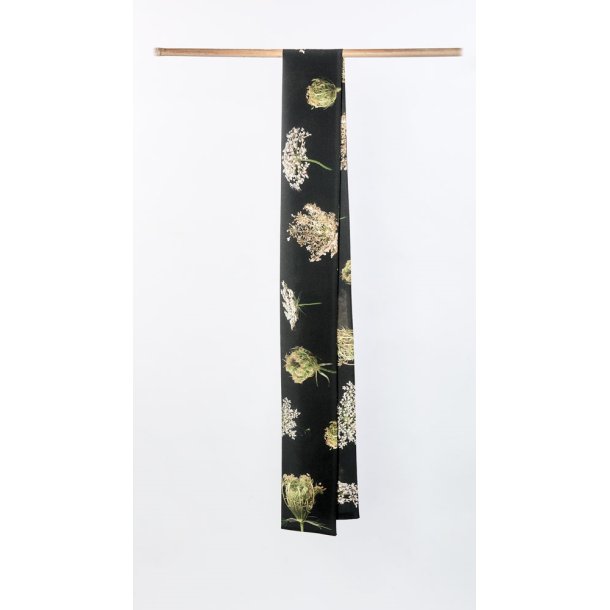 "Sk�rmplanter, m�rk" Crepe de chine t�rkl�de