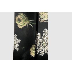 "Sk�rmplanter, m�rk" Crepe de chine t�rkl�de